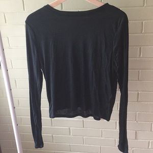 Olive green cropped long sleeve